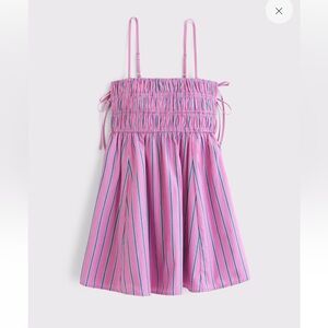 Abercrombie pink and green stripped dress